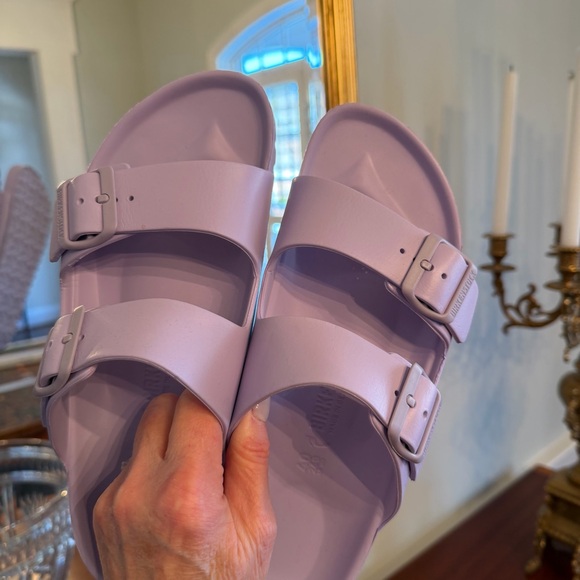 Birkenstock Arizona Eva Purple Fog Sandals Lavender - Picture 14 of 16